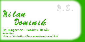 milan dominik business card